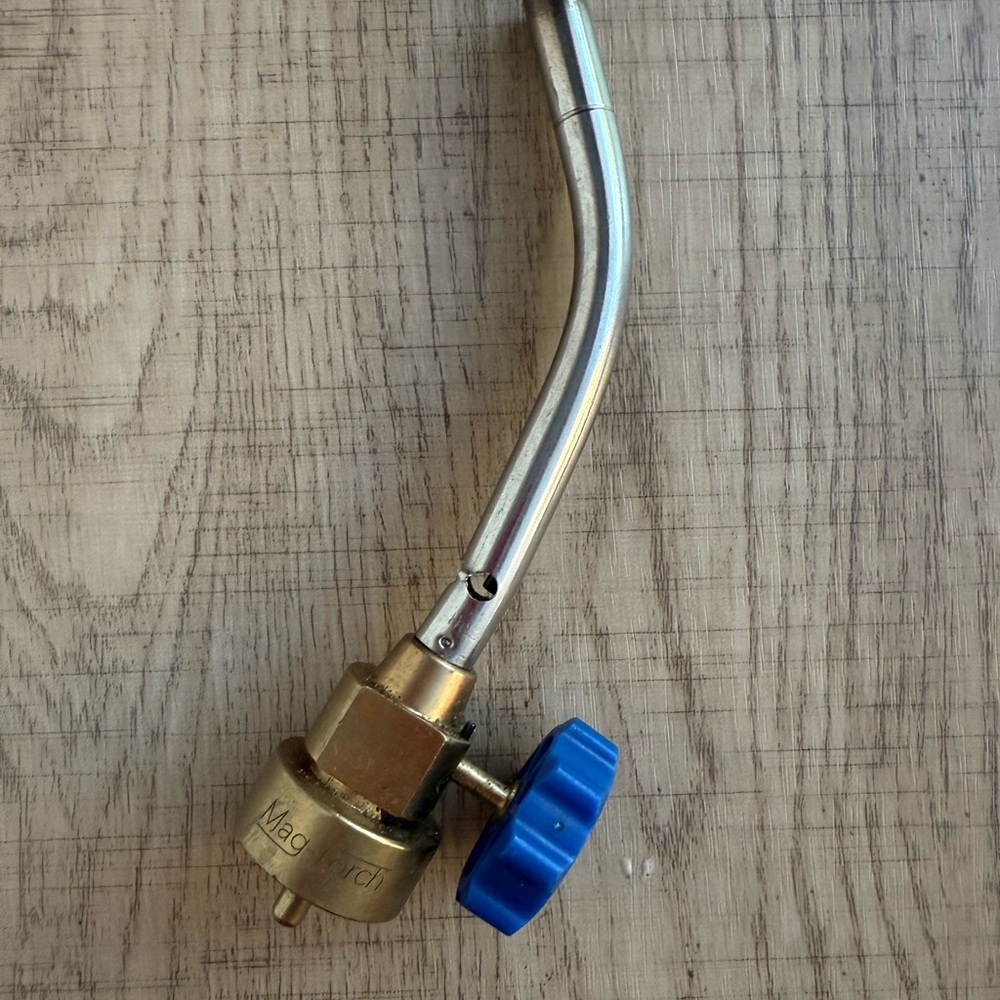Brass Torch Head with Blue Valve